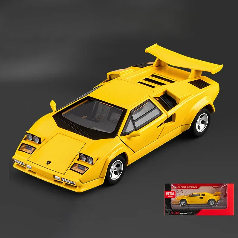 1:32 Countach LP500S Diecast Alloy Car Model With Sound Light Pull Back - ToylandEU