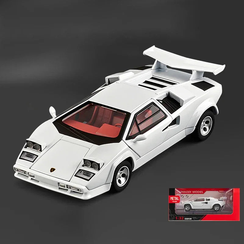 1:32 Countach LP500S Diecast Alloy Car Model With Sound Light Pull Back - ToylandEU