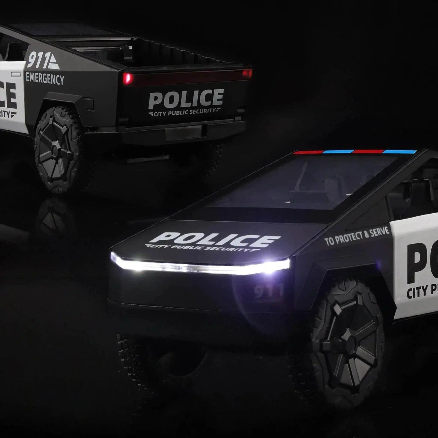  1:32 Cybertruck Police Truck Die-cast Model Car Toys -  ToylandEU™
