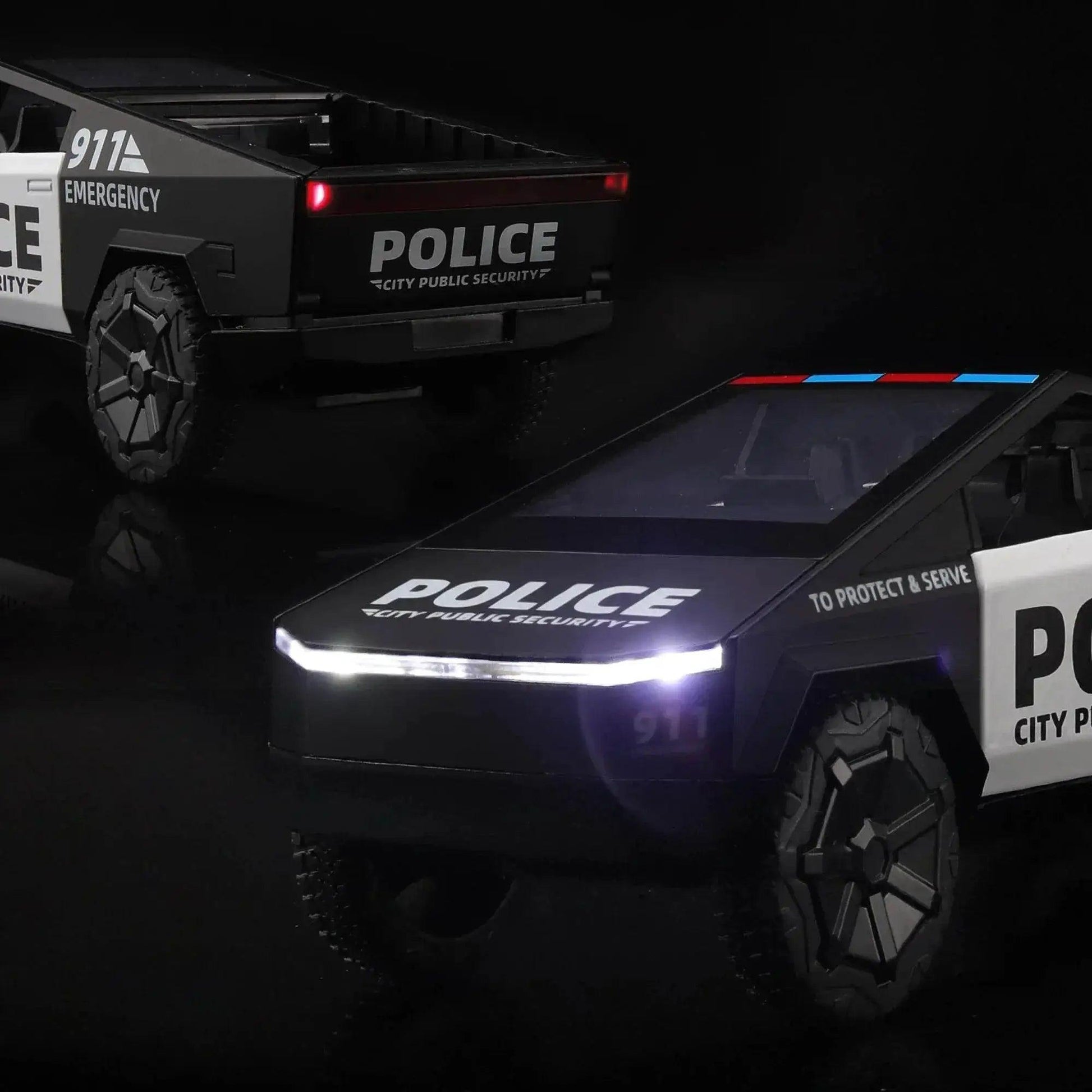  1:32 Cybertruck Police Truck Die-cast Model Car Toys -  ToylandEU™