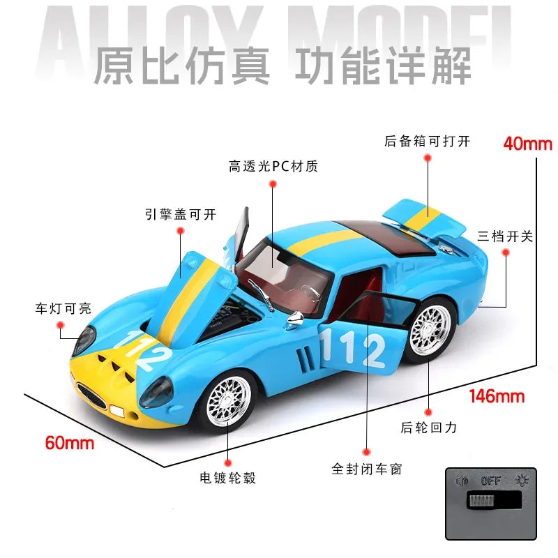 1:32 Diecast Alloy 250 GTO Sports Car With Sound And Light - ToylandEU