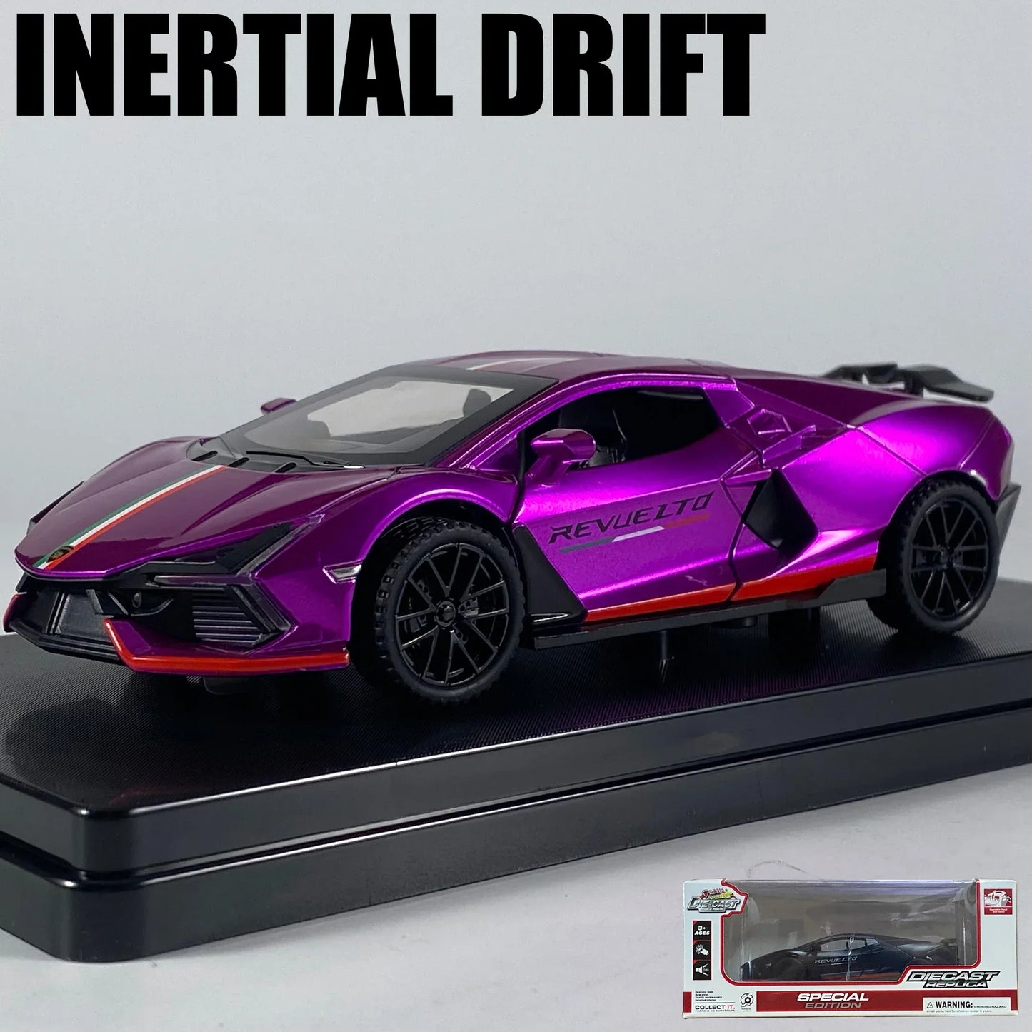 1:32 Diecast Alloy Model Car Revuelto Super Sports Inertial Drift - ToylandEU