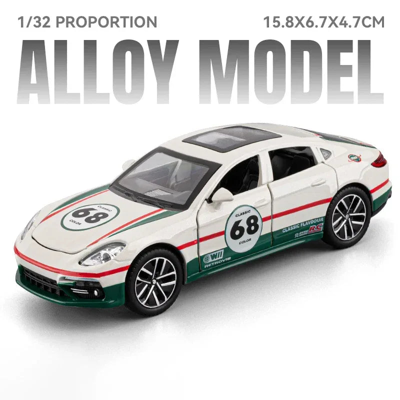 1:32 Diecast Alloy Porsche Panamera Track Version Pull Back Model Car - ToylandEU