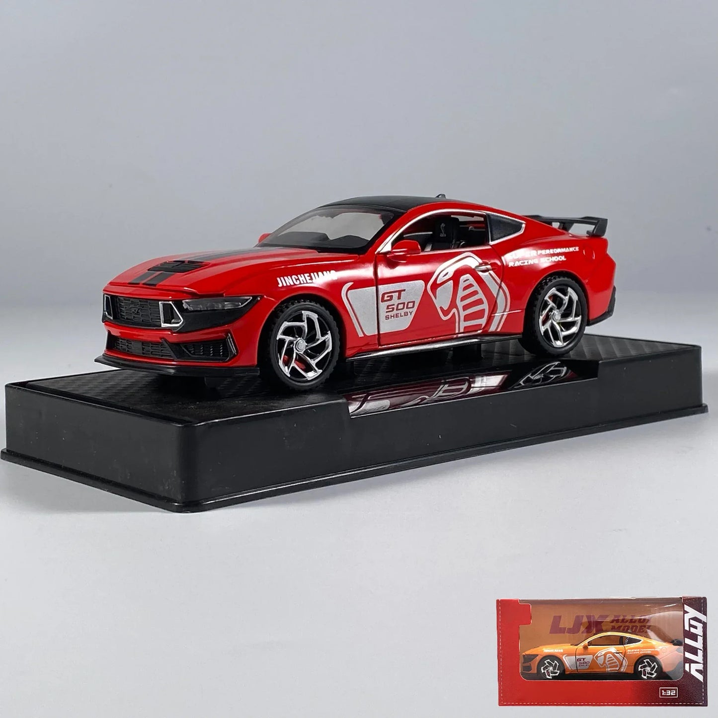 1 32 Diecast Alloy Pull Back Mustang Shelby GT500 Sound And Light - ToylandEU