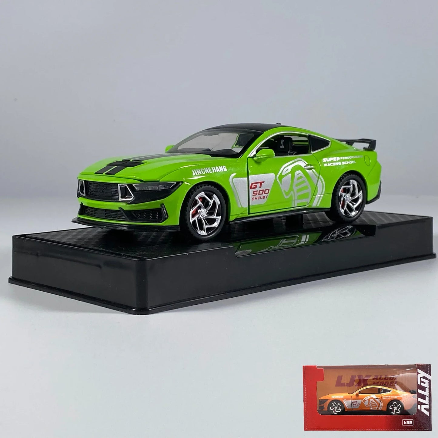 1 32 Diecast Alloy Pull Back Mustang Shelby GT500 Sound And Light - ToylandEU