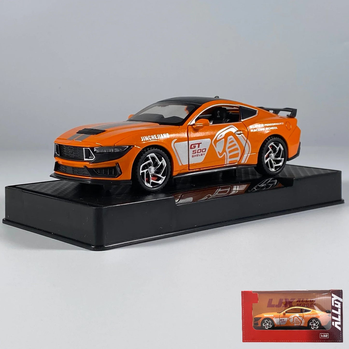 1 32 Diecast Alloy Pull Back Mustang Shelby GT500 Sound And Light - ToylandEU