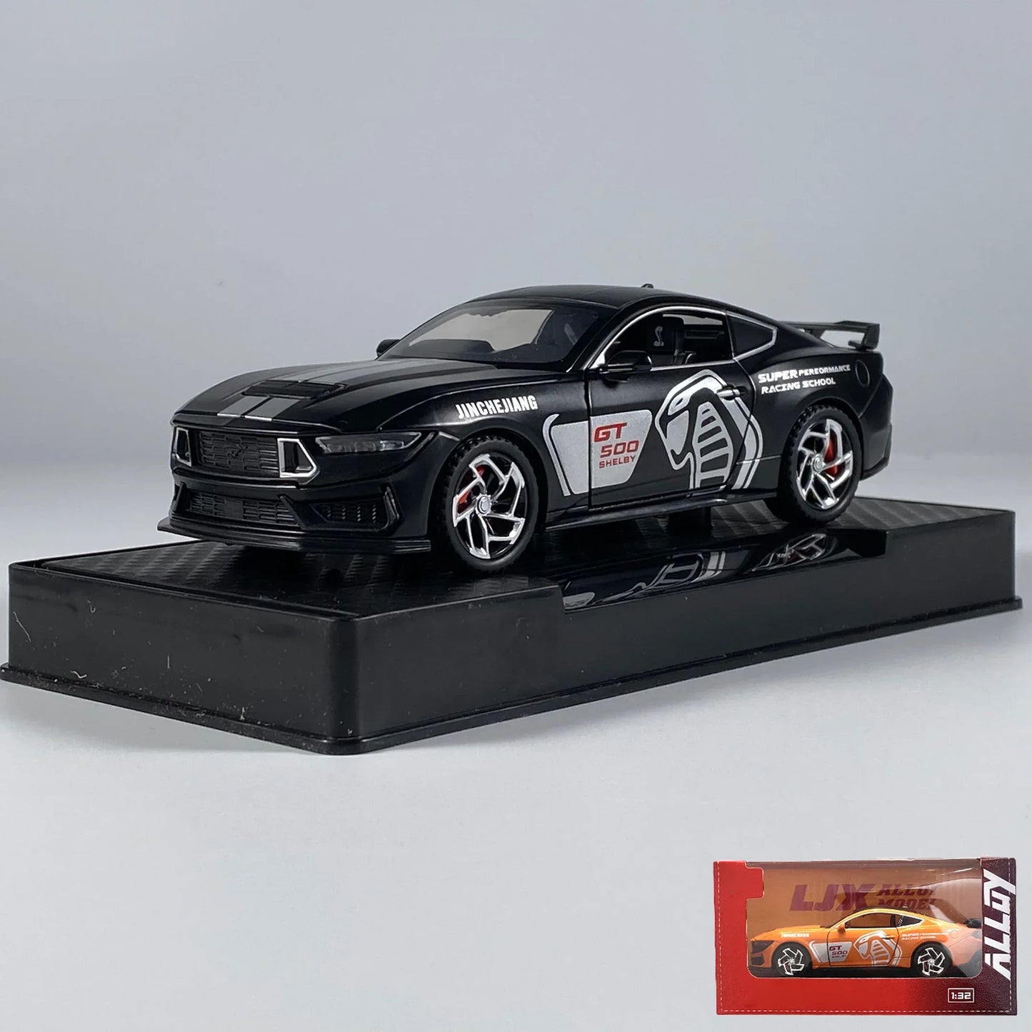 1 32 Diecast Alloy Pull Back Mustang Shelby GT500 Sound And Light - ToylandEU