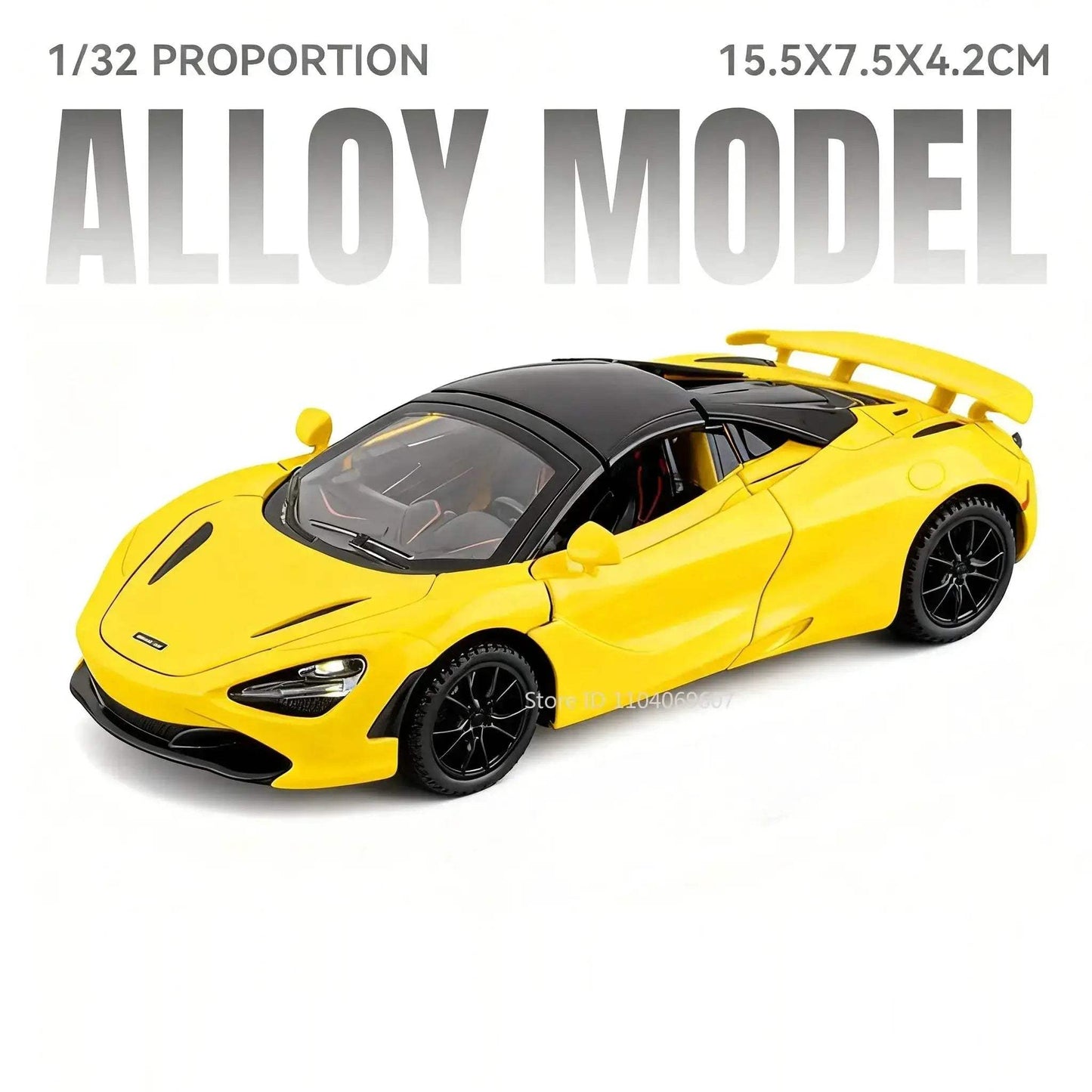 1:32 Diecast Car With Realistic Sound And Lights Doors Open - ToylandEU