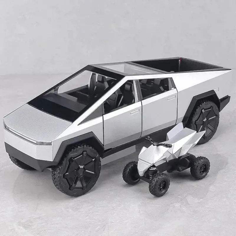 1:32 Diecast Cybertruck Offroad Alloy Car Pull Back Metal Model - ToylandEU