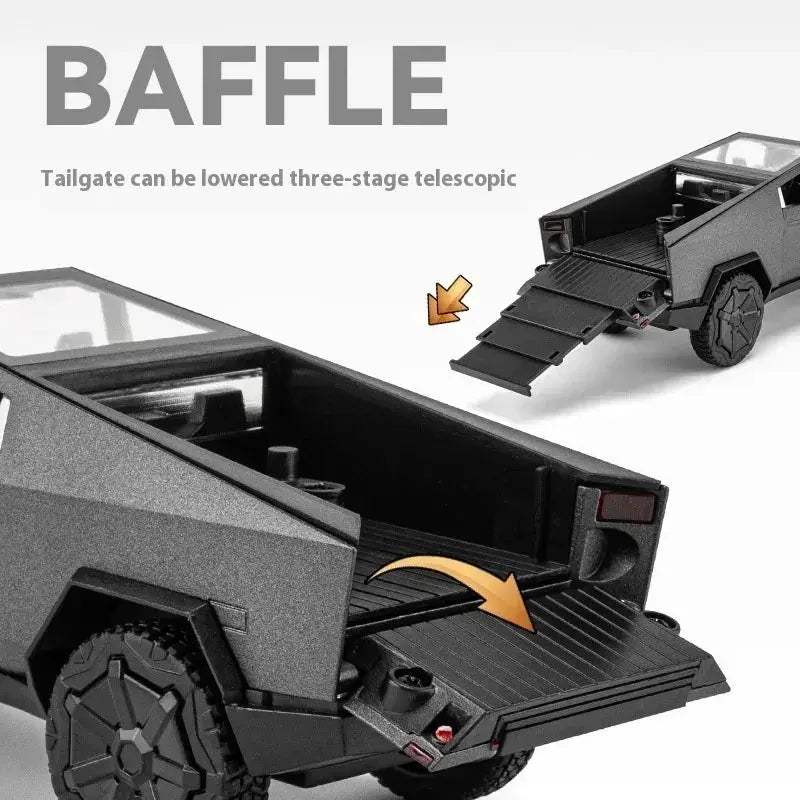 1:32 Diecast Cybertruck Offroad Alloy Car Pull Back Metal Model - ToylandEU
