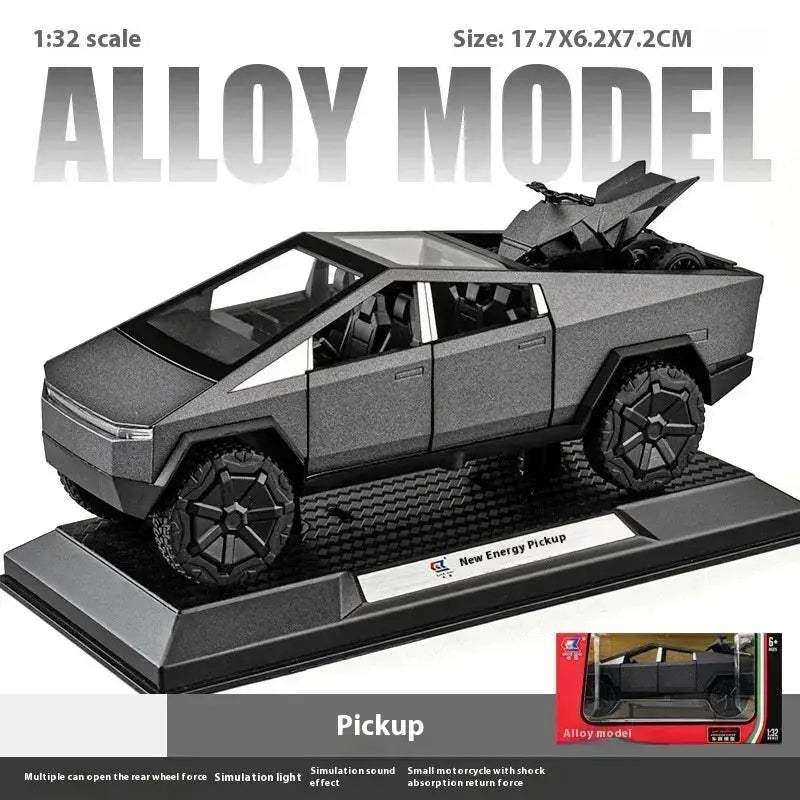 1:32 Diecast Cybertruck Offroad Alloy Car Pull Back Metal Model - ToylandEU