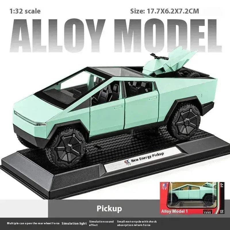 1:32 Diecast Cybertruck Offroad Alloy Car Pull Back Metal Model - ToylandEU