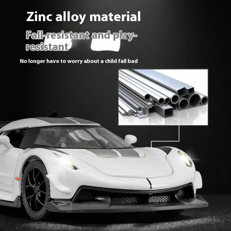 1:32 Diecast Jesko Supercar Model, Metal Alloy, Sound And Light - ToylandEU