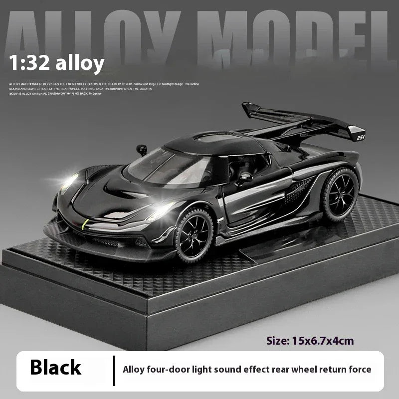 1:32 Diecast Jesko Supercar Model, Metal Alloy, Sound And Light - ToylandEU