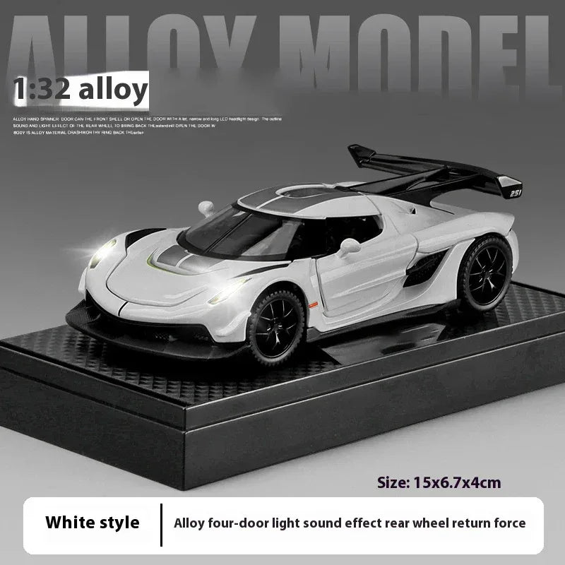 1:32 Diecast Jesko Supercar Model, Metal Alloy, Sound And Light - ToylandEU