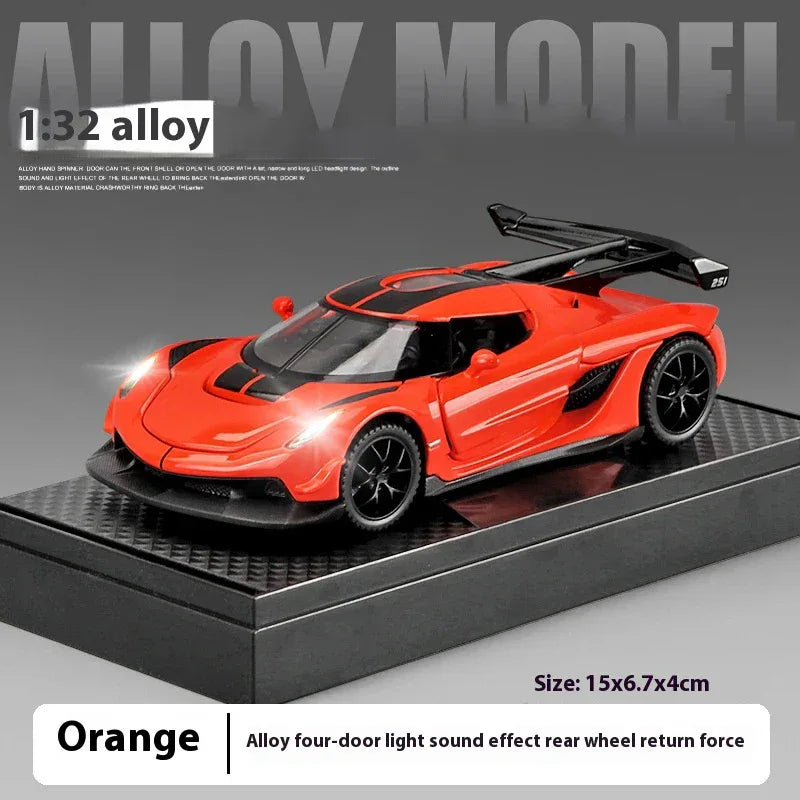 1:32 Diecast Jesko Supercar Model, Metal Alloy, Sound And Light - ToylandEU