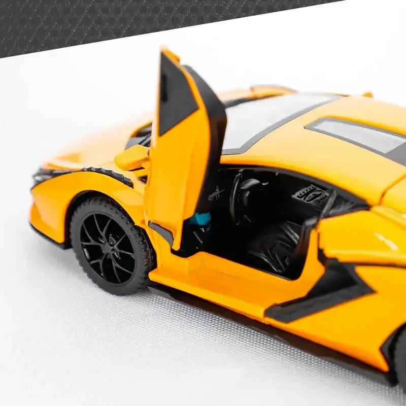 1:32 Diecast Metal Alloy Car Model With Sound And Light Pull-Back - ToylandEU