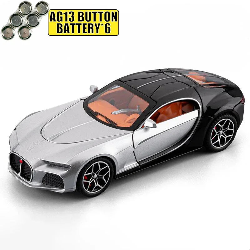 1:32 Diecast Metal Car Model With Pull Back, Sound And Light, Atlantic Supercar - ToylandEU