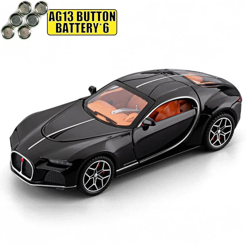1:32 Diecast Metal Car Model With Pull Back, Sound And Light, Atlantic Supercar - ToylandEU