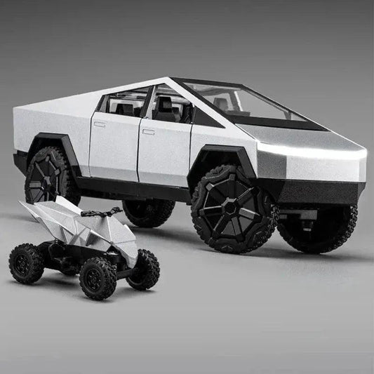  1:32 Diecast Metal Cybertruck Pull Back Toy Car Sound -  ToylandEU™