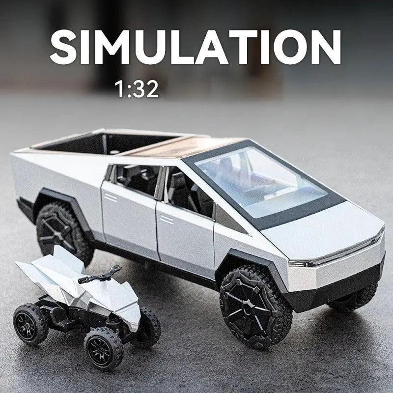  1:32 Diecast Metal Cybertruck Pull Back Toy Car Sound -  ToylandEU™