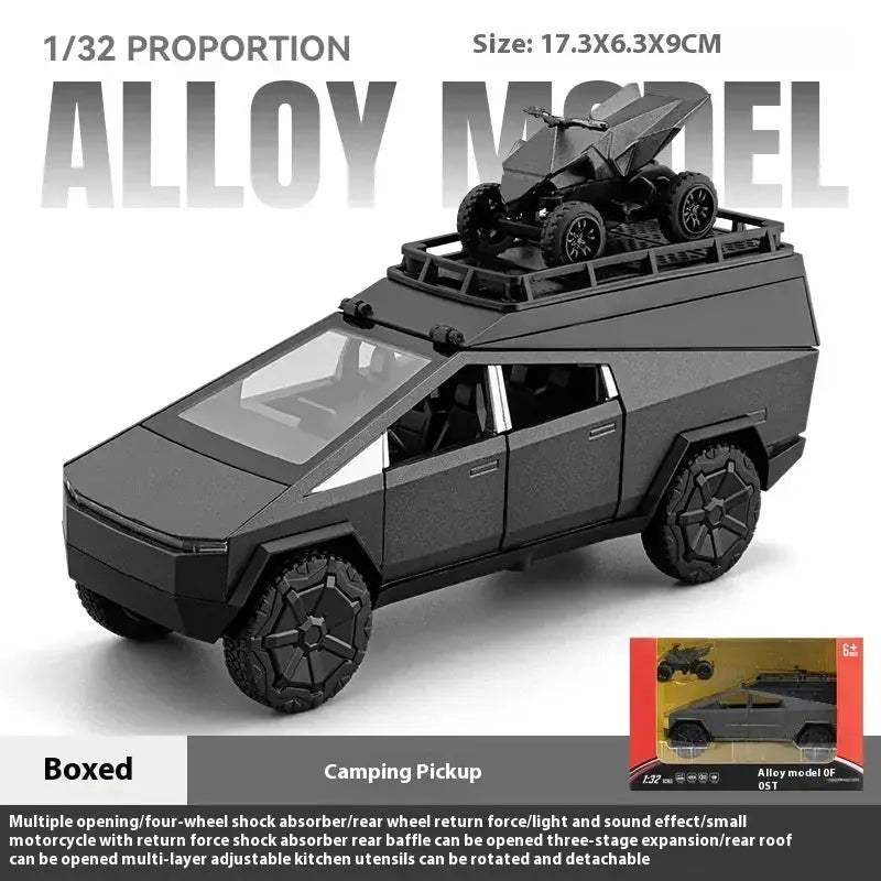 1:32 Diecast Metal Cybertruck RV Off Road Toy Car With Sound Light - ToylandEU