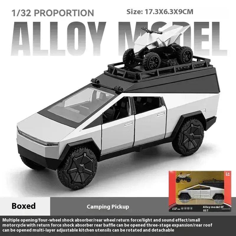 1:32 Diecast Metal Cybertruck RV Off Road Toy Car With Sound Light - ToylandEU