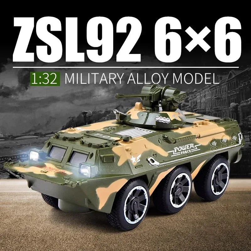 1:32 Diecast Willys GP Jeep Military Off Road Vehicle Metal Sound Light - ToylandEU