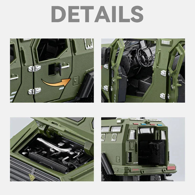 1:32 Ford F-550 Diecast Off-Road 4x4 Pull Back Model Car Sound Light - ToylandEU