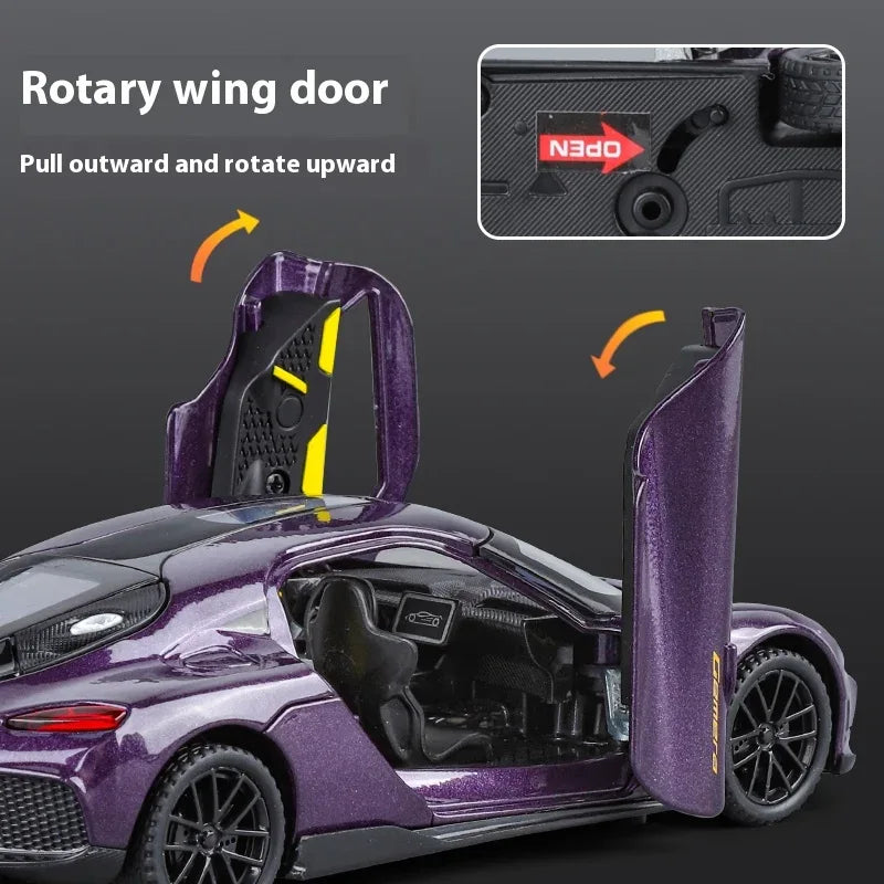 1:32 Gemera GT Diecast Metal Car Pull Back Sound And Light - ToylandEU