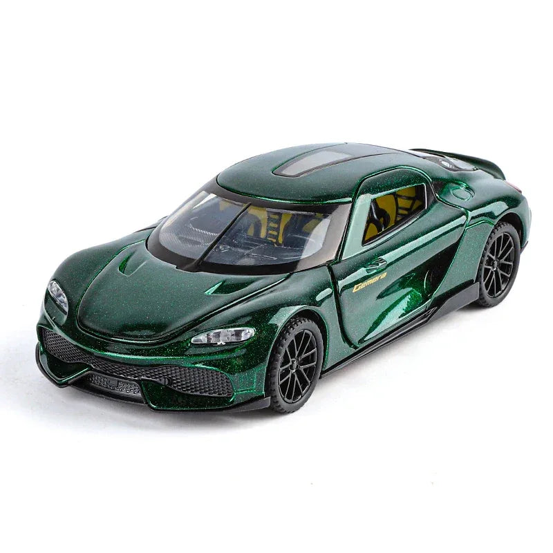1:32 Gemera GT Diecast Metal Car Pull Back Sound And Light - ToylandEU