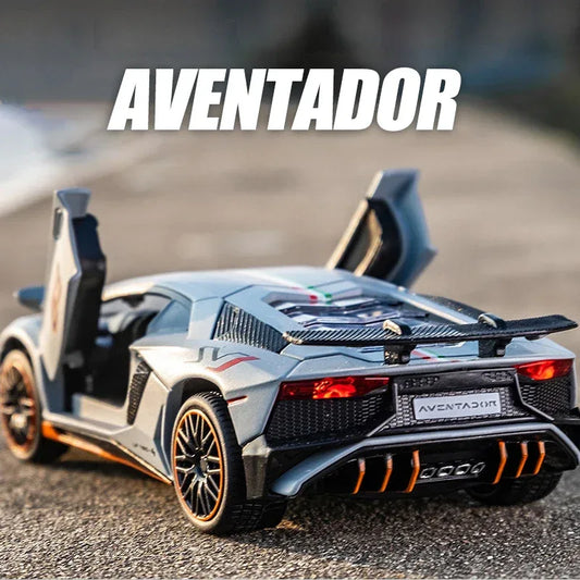 1:32 Lamborghini Aventador SVJ Diecast Alloy Model Car with Sound and Light - ToylandEU
