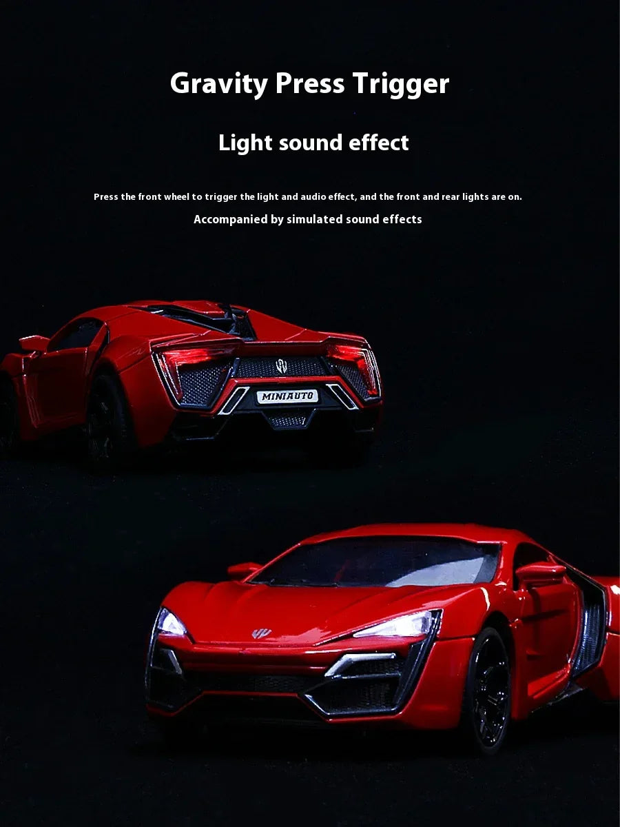 1:32 Lykan HyperSport Diecast Car, Alloy Metal, Sound And Light - ToylandEU
