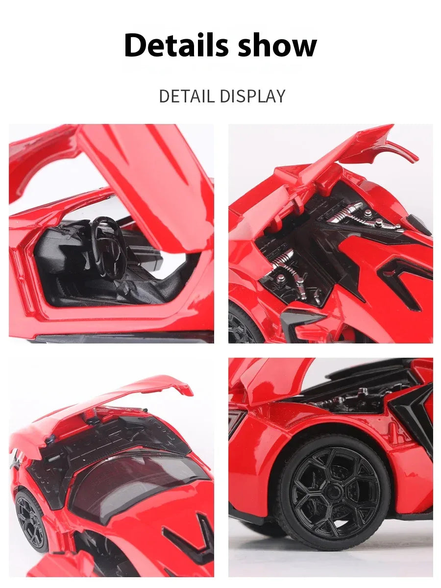 1:32 Lykan HyperSport Diecast Car, Alloy Metal, Sound And Light - ToylandEU