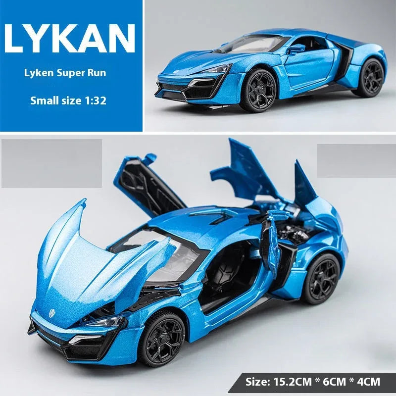 1:32 Lykan HyperSport Diecast Car, Alloy Metal, Sound And Light - ToylandEU