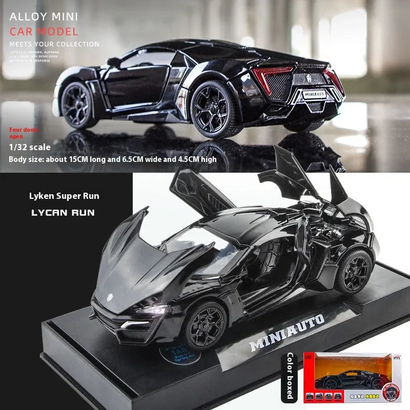 1:32 Lykan HyperSport Diecast Car, Alloy Metal, Sound And Light - ToylandEU