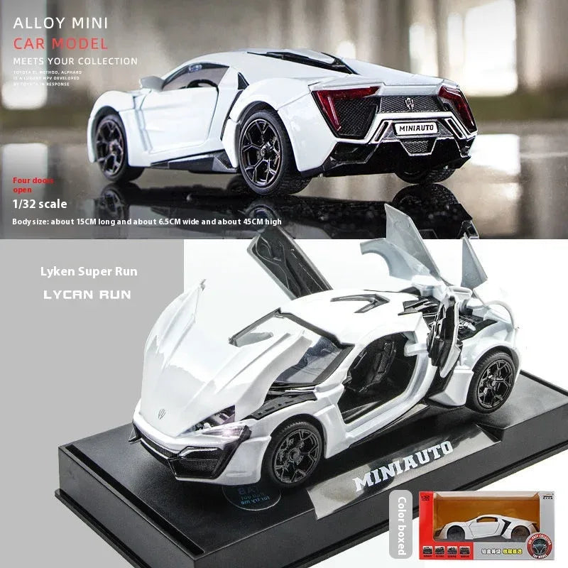 1:32 Lykan HyperSport Diecast Car, Alloy Metal, Sound And Light - ToylandEU