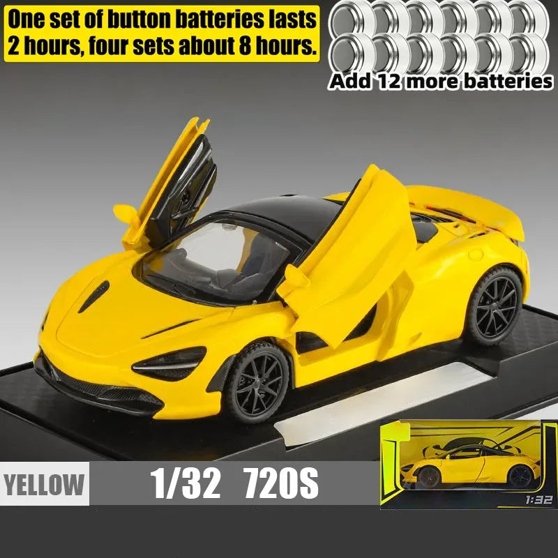 1:32 McLaren 720S Diecast Model Car Alloy Sound and Light - ToylandEU