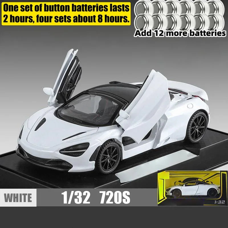 1:32 McLaren 720S Diecast Model Car Alloy Sound and Light - ToylandEU
