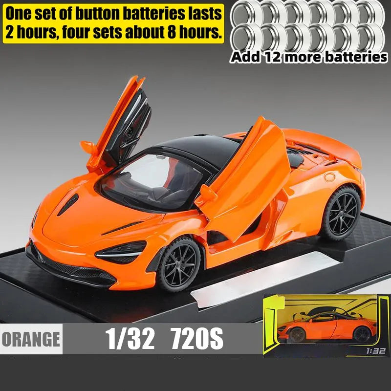 1:32 McLaren 720S Diecast Model Car Alloy Sound and Light - ToylandEU