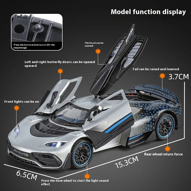 1:32 Mercedes AMG One Diecast Metal Car Sound And Light Collectible - ToylandEU