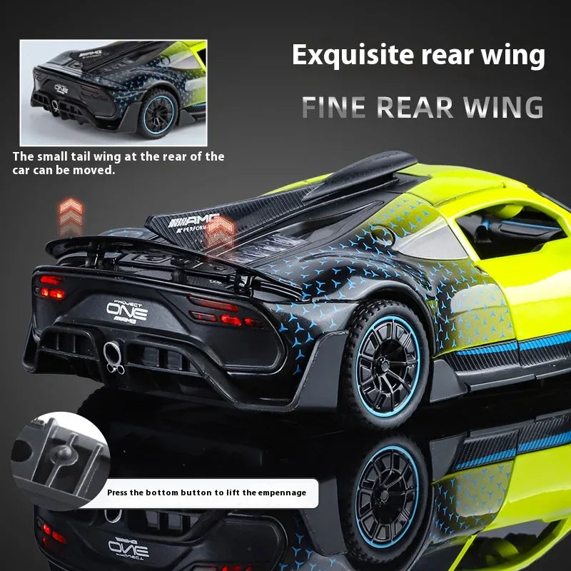 1:32 Mercedes AMG One Diecast Metal Car Sound And Light Collectible - ToylandEU
