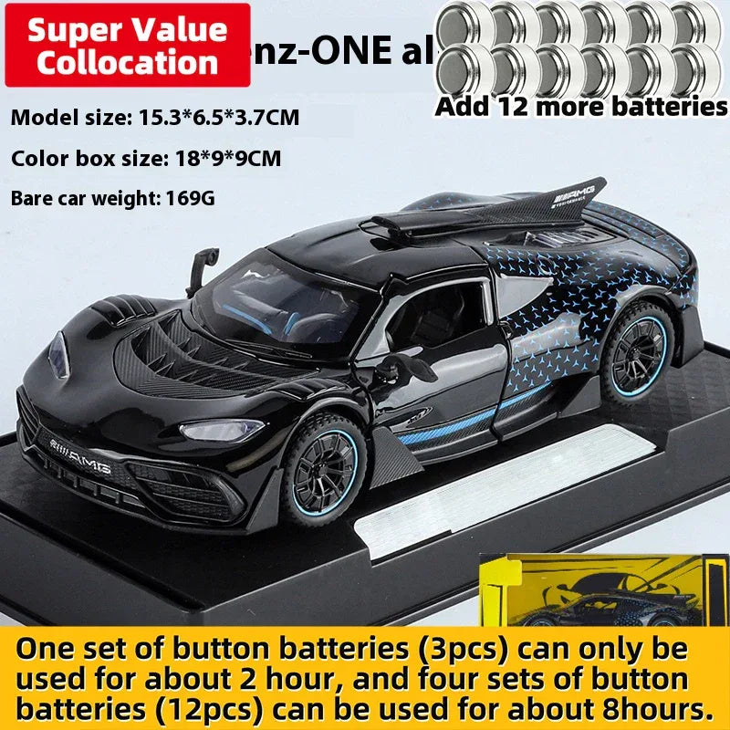 1:32 Mercedes AMG One Diecast Metal Car Sound And Light Collectible - ToylandEU