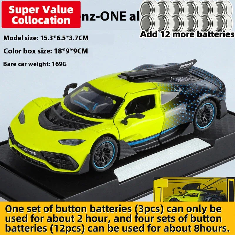 1:32 Mercedes AMG One Diecast Metal Car Sound And Light Collectible - ToylandEU