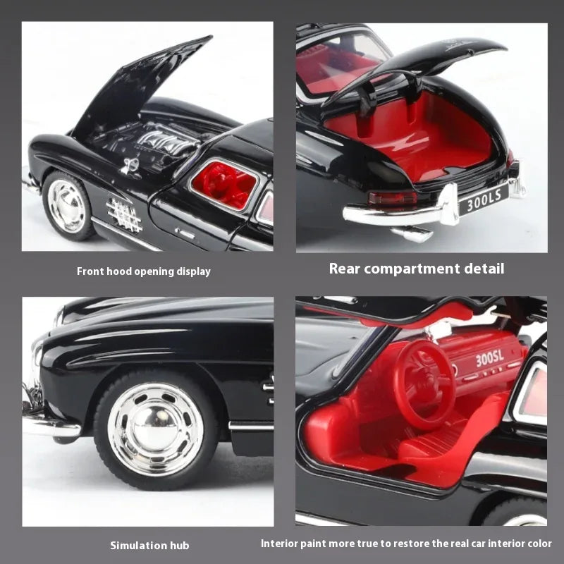 1:32 Mercedes Benz 300SL Diecast Model Car Metal Desktop Ornament - ToylandEU