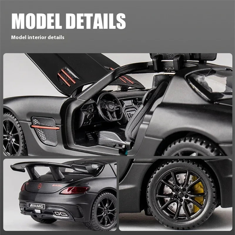 1:32 Mercedes SLS AMG Diecast Alloy Model Car With Sound And Light - ToylandEU