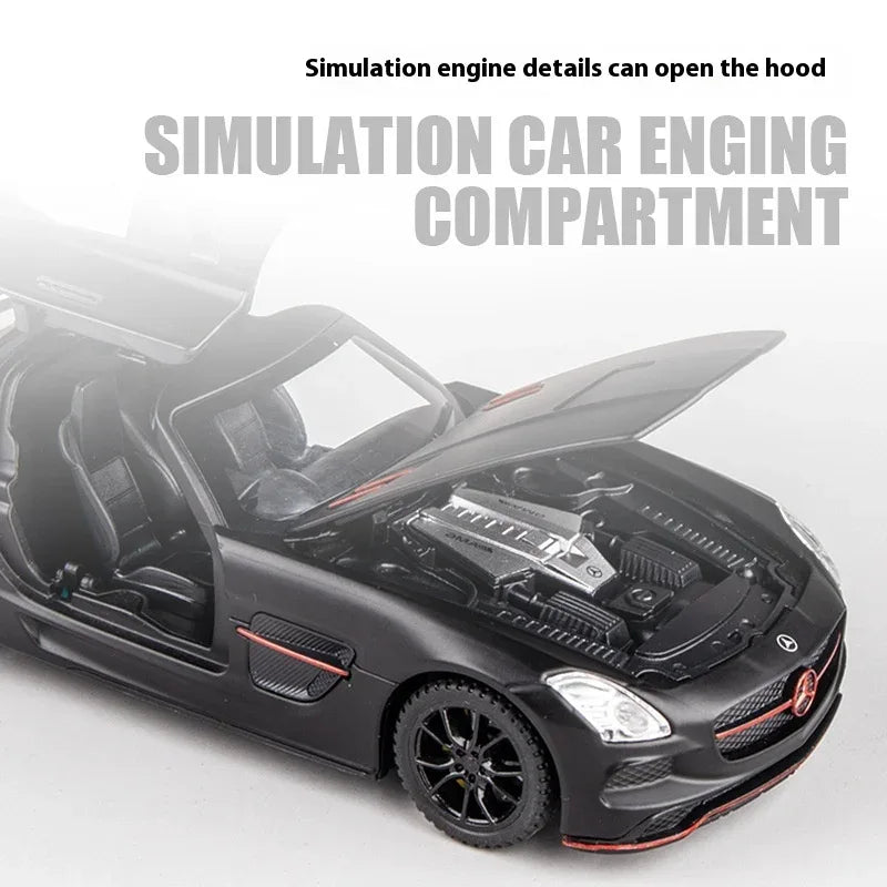 1:32 Mercedes SLS AMG Diecast Alloy Model Car With Sound And Light - ToylandEU
