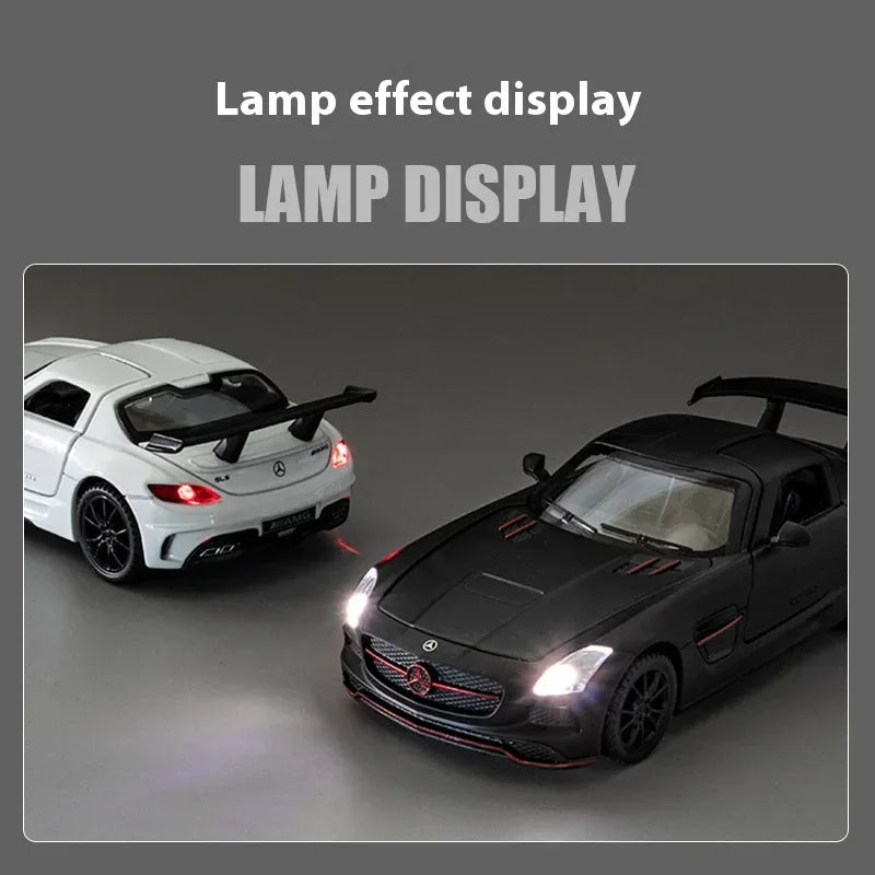 1:32 Mercedes SLS AMG Diecast Alloy Model Car With Sound And Light - ToylandEU