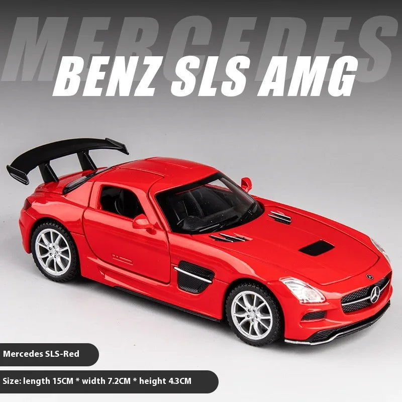1:32 Mercedes SLS AMG Diecast Alloy Model Car With Sound And Light - ToylandEU
