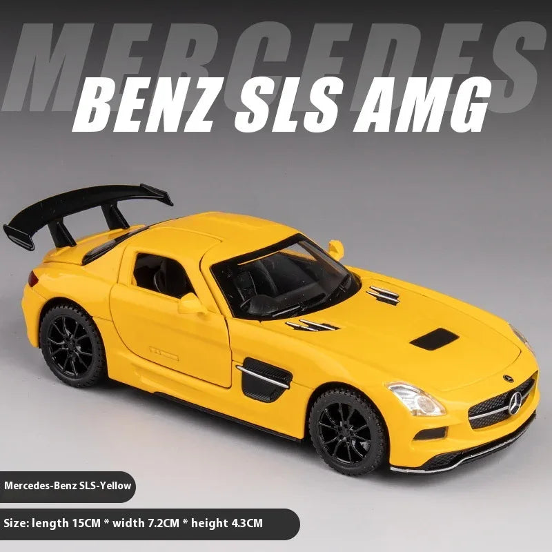 1:32 Mercedes SLS AMG Diecast Alloy Model Car With Sound And Light - ToylandEU